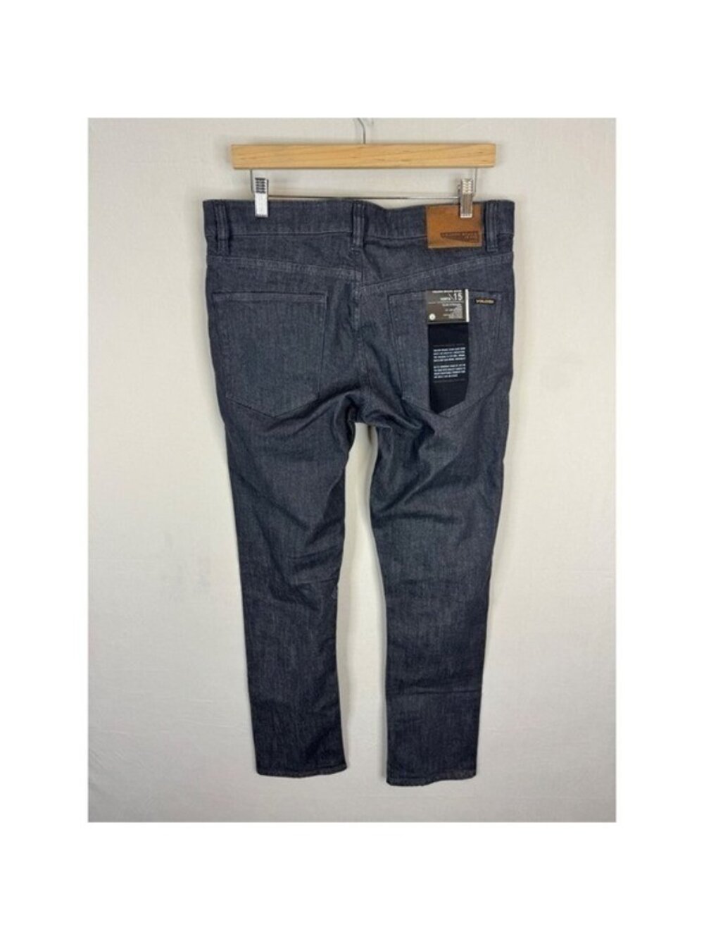 Volcom NWT Vorta Slim Straight Jeans Mens 32X31 Dark Grey Denim